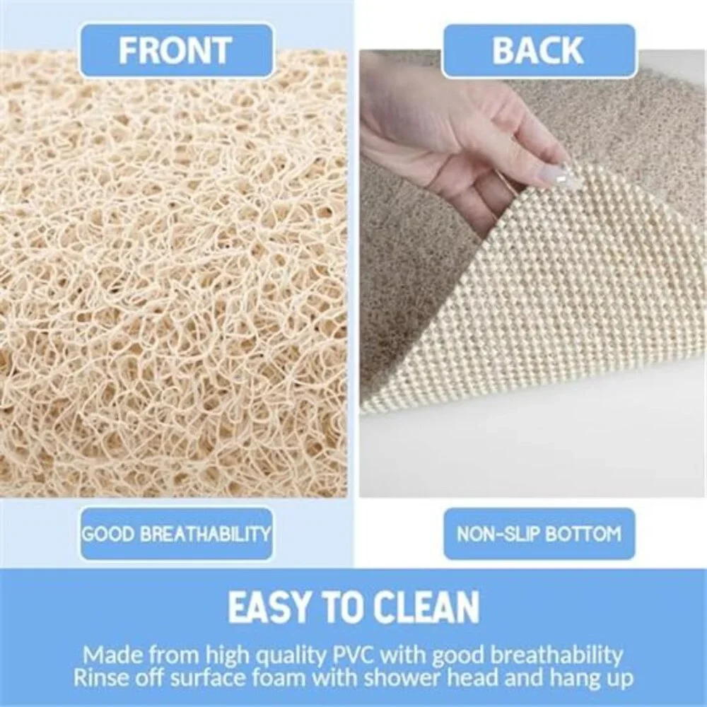 Non Slip Bathtub Mat Shower Foot Scrubber Quick Dry Bath Mat for Bathroom Home